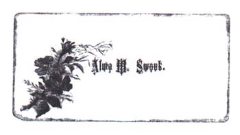 15 Alma Swank's card